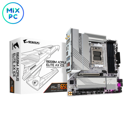 Материнская плата AM5 GIGABYTE B650M AORUS ELITE AX ICE