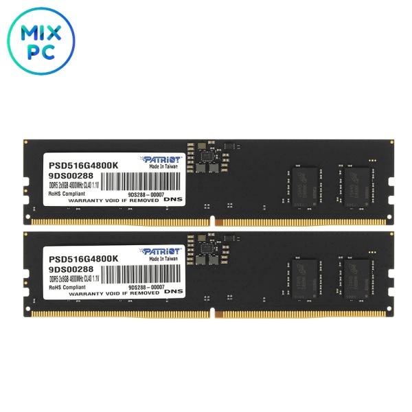 Оперативная память DDR5 16Gb (2x8GB) 4800MHz CL40 Patriot Memory Signature Line PSD516G4800K