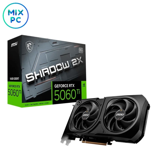 Видеокарта RTX 5060 Ti 16GB MSI SHADOW 2X OC PLUS