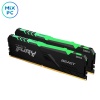 Оперативная память DDR4 16GB (2x8GB) 3200MHz CL16 Kingston FURY Beast RGB KF432C16BBAK2/16