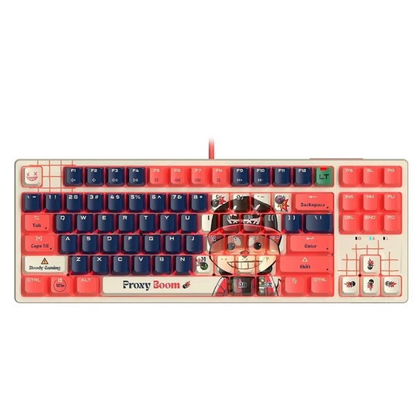 Игровая механическая клавиатура A4Tech Bloody AT87 Proxy Boom Beige/Red
