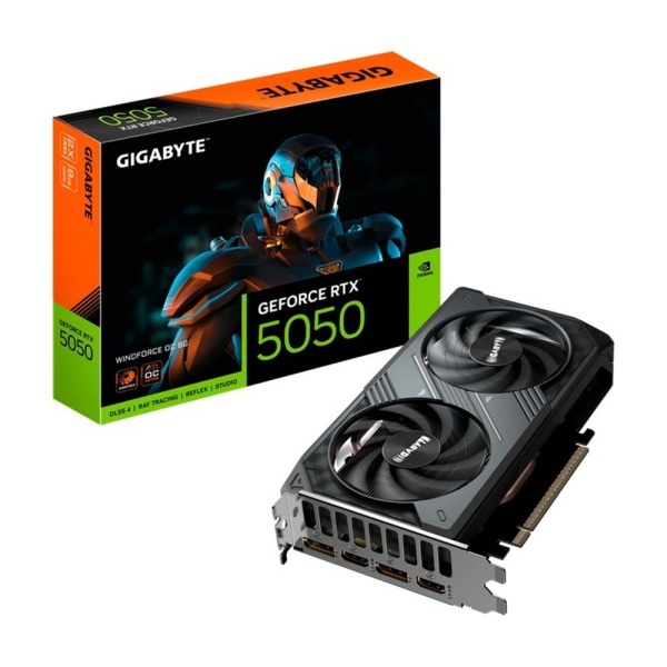 Видеокарта RTX 5050 8GB GIGABYTE WINDFORCE OC GV-N5050WF2OC-8GD