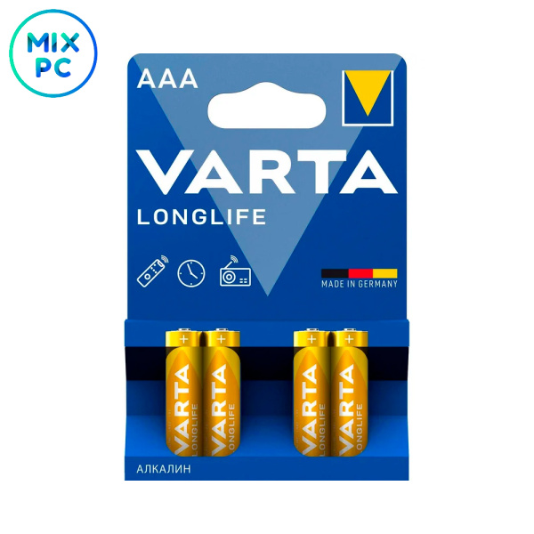 Батарейки AAA Varta Longlife 4шт.