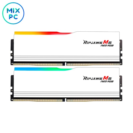 Оперативная память DDR5 32GB (2x16GB) 6000MHz CL36 G.Skill RIPJAWS M5 Neo RGB White