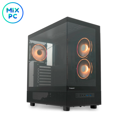 Корпус HSPD F710 Panoramic TG ARGB Black F710-TGBK-ARGB