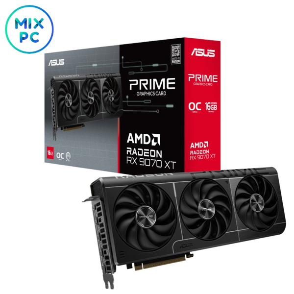 Видеокарта RX 9070 XT 16GB ASUS AMD Radeon PRIME OC Edition PRIME-RX9070XT-O16G