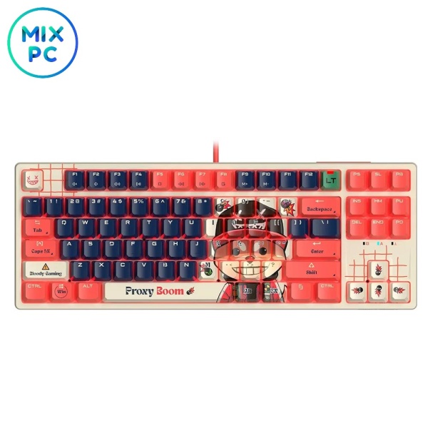 Клавиатура проводная A4Tech Bloody AT87 Proxy Boom Beige/Red