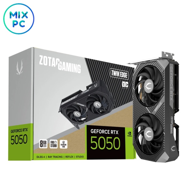 Видеокарта RTX 5050 8GB ZOTAC TWIN EDGE OC ZT-B50500H-10M