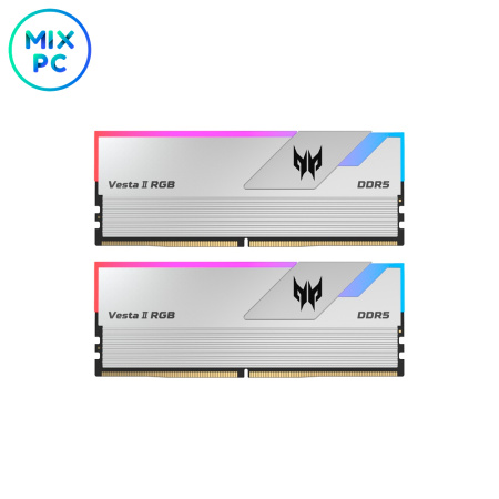 Оперативная память DDR5 32GB (2x16GB) 6000MHz Acer Predator Vesta II RGB Silver BL.9BWWR.379