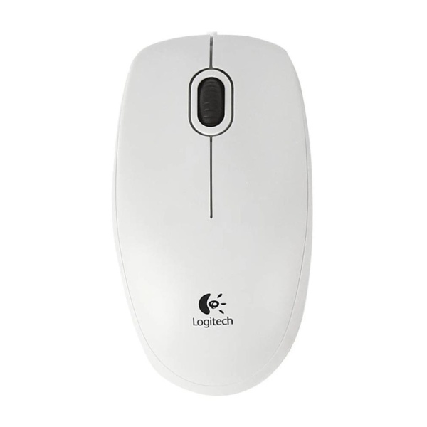 Мышь проводная Logitech B100 White