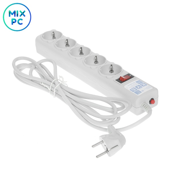 Сетевой фильтр Powercube SPG-B-10 3м 5 розеток серый