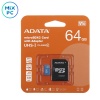 Карта памяти microSD 64GB ADATA Premier V10 (SD адаптер)