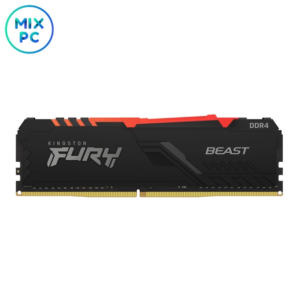 Модуль памяти DDR4 16GB 2666MHz CL16 Kingston FURY Beast Black RGB KF426C16BBA/16 Б.У