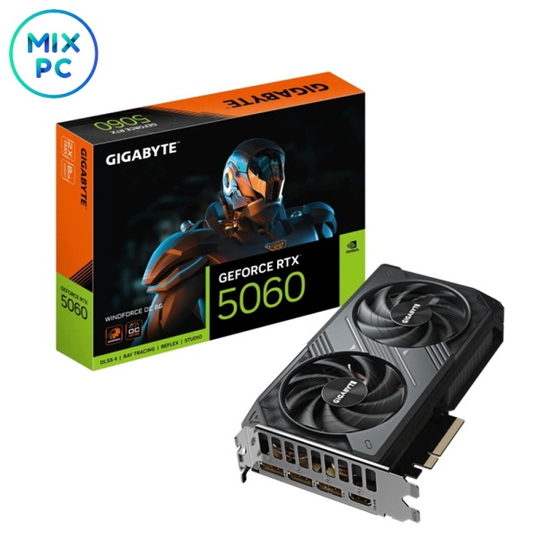 Видеокарта RTX 5060 8GB GIGABYTE WINDFORCE OC GV-N5060WF2OC-8GD