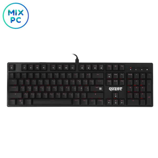 Игровая проводная клавиатура Defender Quest GK-596 USB Black