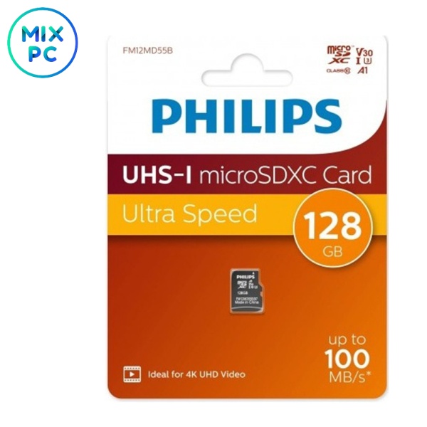 Карта памяти microSD 128GB Philips