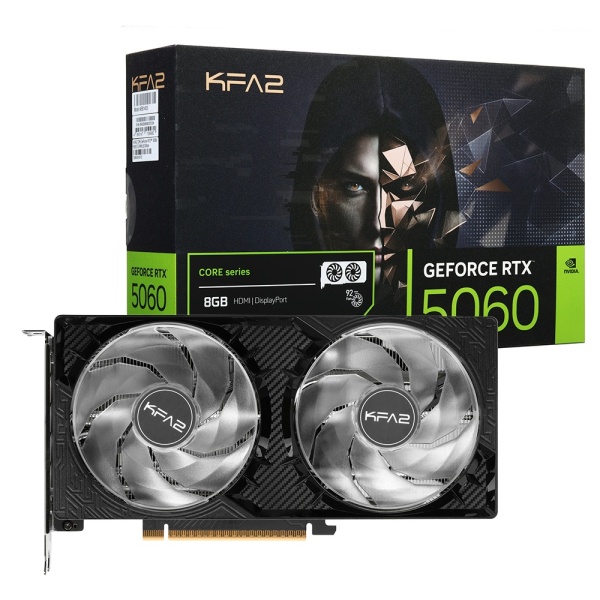Видеокарта RTX 5060 8GB KFA2 CORE OC 2FAN LED Black