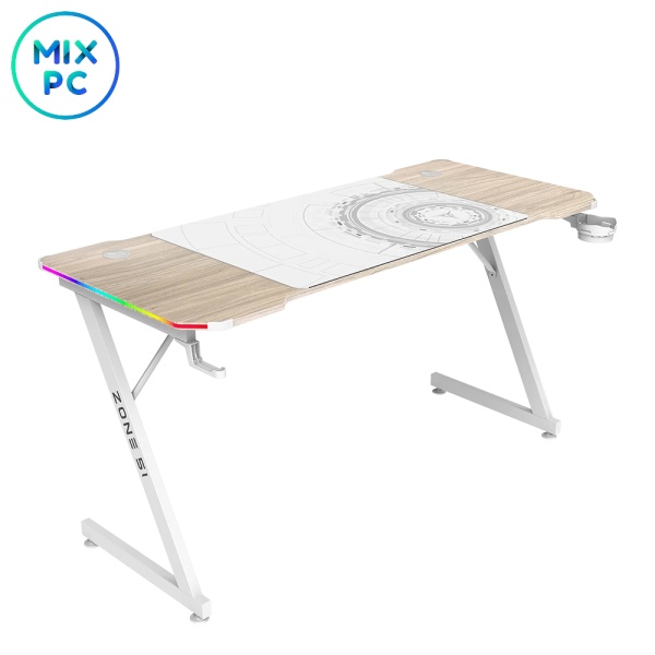 Стол компьютерный ZONE 51 TRINE 140 RGB Wood/White Z51-T4R-WD