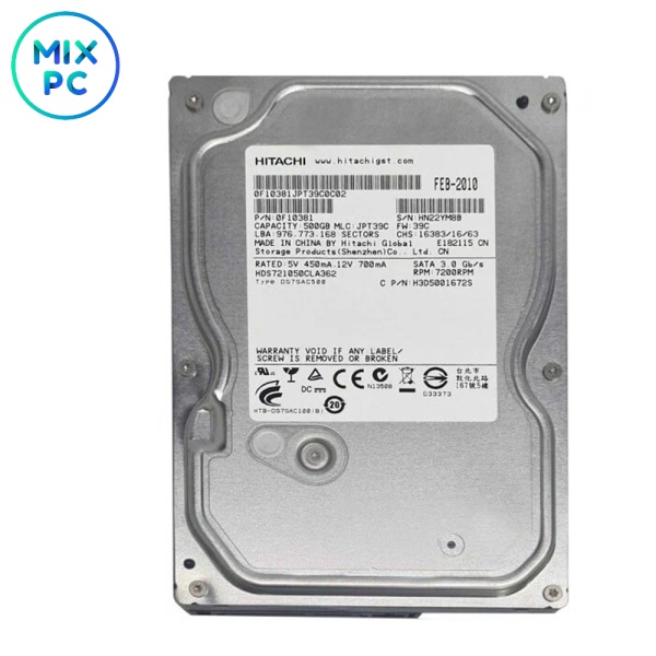 Накопитель HDD 3.5" 500GB Hitachi 0F10381 Б/у