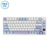 Игровая проводная/беспроводная клавиатура Royal Kludge RK-M75 K Taro milk Silver switch White/Blue