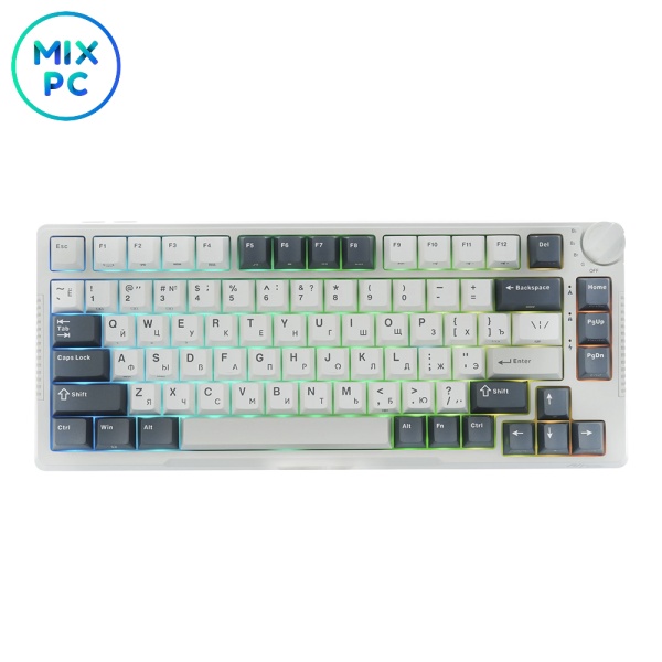 Клавиатура Royal Kludge RK-H81 White Night Sky Cyan switch