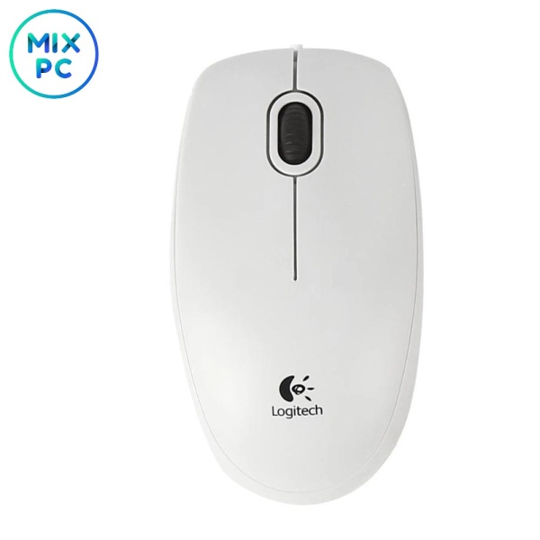 Мышь проводная Logitech B100 White