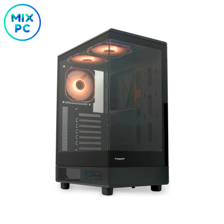 Корпус HSPD F510 Panoramic TG ARGB Black F510-TGBK-ARGB