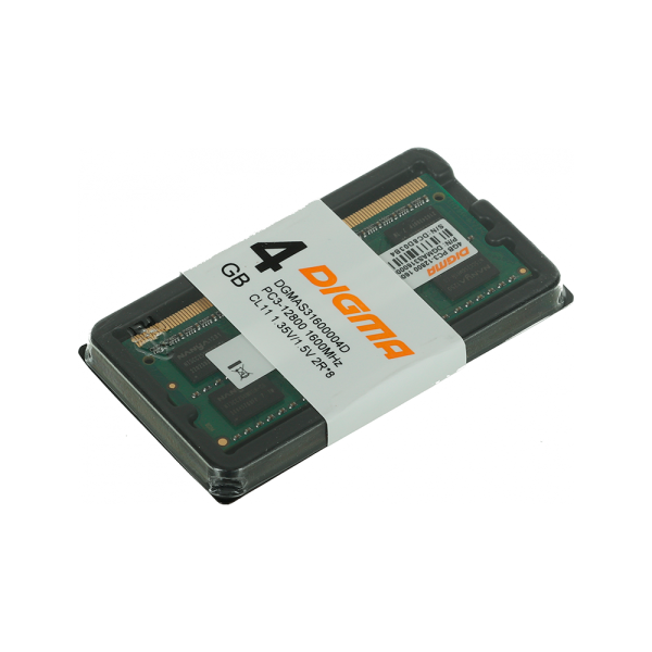 Модуль памяти DDR3 SO-DIMM 4Gb 1600MHz Digma DGMAS31600004D RTL