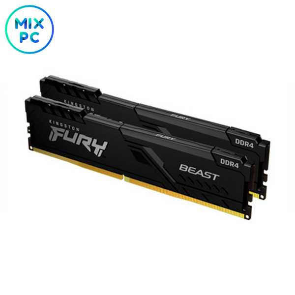 Оперативная память DDR4 16GB (2x8GB) 3600MHz CL17 Kingston FURY Beast Black KF436C17BBK2/16.