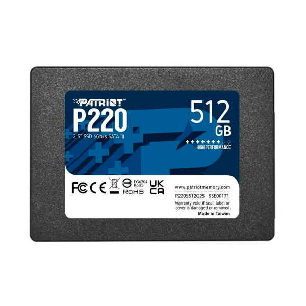 Накопитель SSD 2.5" 512GB Patriot P220 P220S512G25