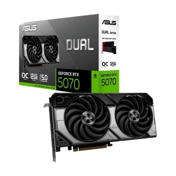Видеокарта RTX 5070 12GB ASUS DUAL OC DUAL-RTX5070-O12G