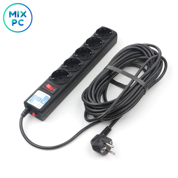 Сетевой фильтр Powercube SPG5-10M 10м 5 розеток чёрный