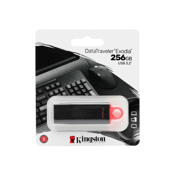 Флешка 256GB Kingston DataTraveler Exodia Black/Red USB 3.2