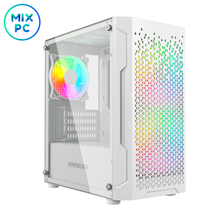 Корпус Powercase Mistral Micro Z3W Mesh LED CMIMZW-L3