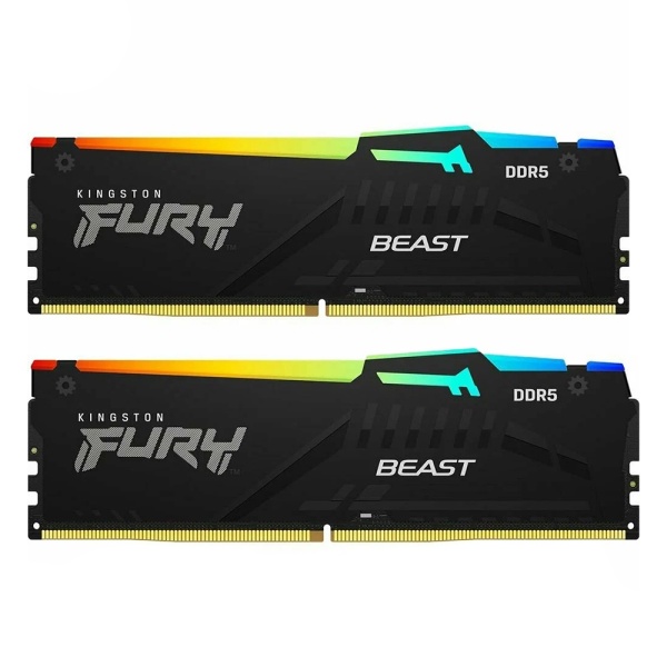 Оперативная память DDR5 32GB (2x16Gb) 6000MHz CL36 Kingston FURY Beast Black RGB KF560C36BBE2AK2-32