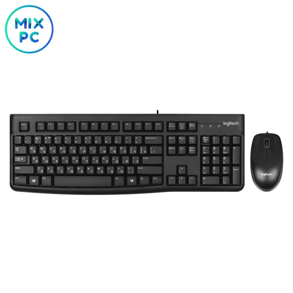 Комплект клавиатура + мышь проводная Logitech Desktop MK120