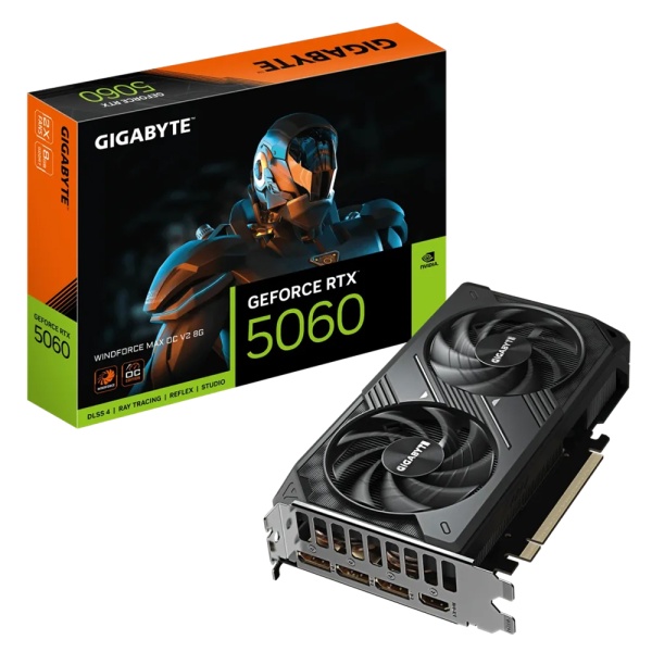 Видеокарта RTX 5060 8GB GIGABYTE WINDFORCE MAX OC V2