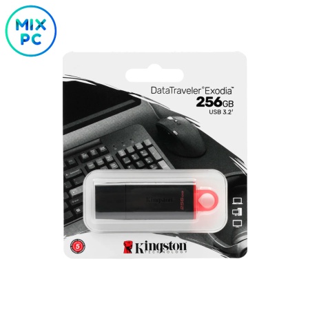 Флеш диск 256GB Kingston DataTraveler Exodia Black/Red USB 3.2