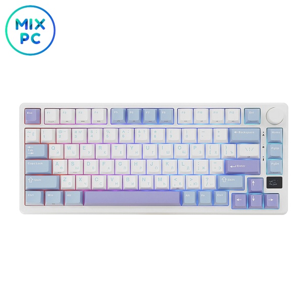 Клавиатура Royal Kludge RK-M75 Taro milk Brown switch