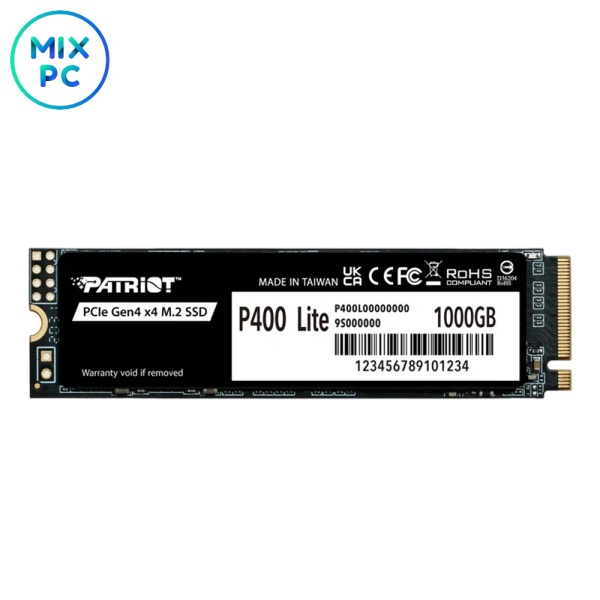 Накопитель SSD M.2 1TB Patriot SSD P400 Lite P400LP1KGM28H