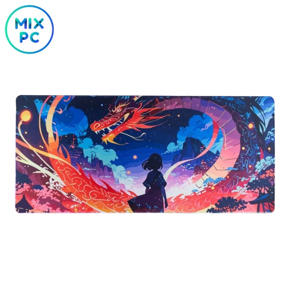 Коврик для мыши Аниме красный дракон XXL