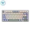 Игровая клавиатура проводная + беспроводная AULA F75 Beige-Blue Light