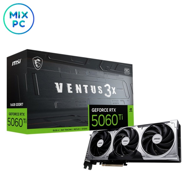 Видеокарта RTX 5060 Ti 16GB MSI VENTUS 3X OC