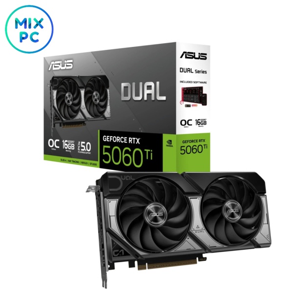 Видеокарта RTX 5060 Ti 16GB ASUS DUAL OC DUAL-RTX5060TI-O16G