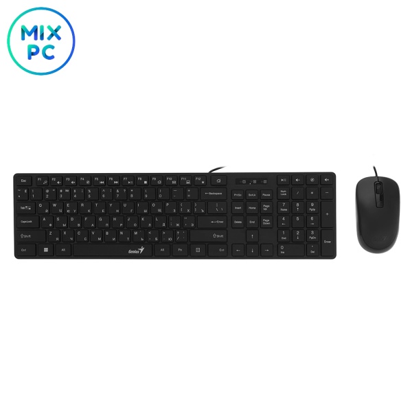 Комплект клавиатура+мышь проводная Genius SlimStar C126 Black
