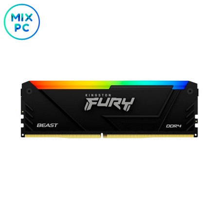 Модуль памяти DDR4 8GB 3200MHz Kingston FURY Beast Black RGB KF432C16BB2A/8