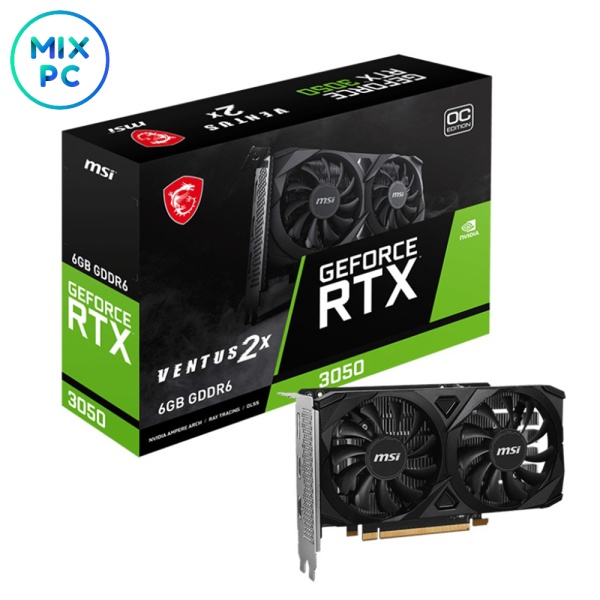 Видеокарта RTX 3050 6GB MSI VENTUS 2X E 6G OC