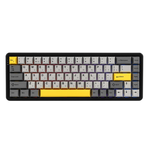 Игровая проводная клавиатура AJAZZ AK680MAX Black-Yellow-Grey