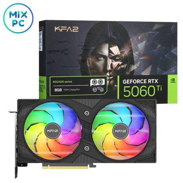 Видеокарта RTX 5060 Ti 8GB KFA2 ROCK(X) OC 2FAN RGB Black