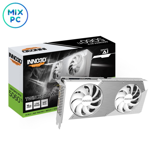 Видеокарта RTX 5060 Ti 16GB INNO3D TWIN X2 ОС WHITE N506T2-16D7X-191073W